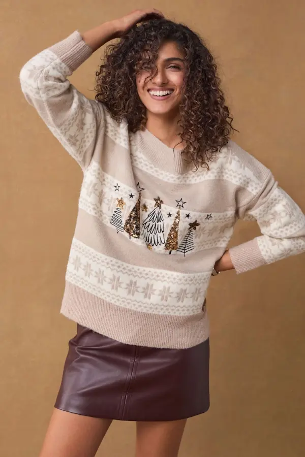 Christmas Outfit Sweater and Skirt