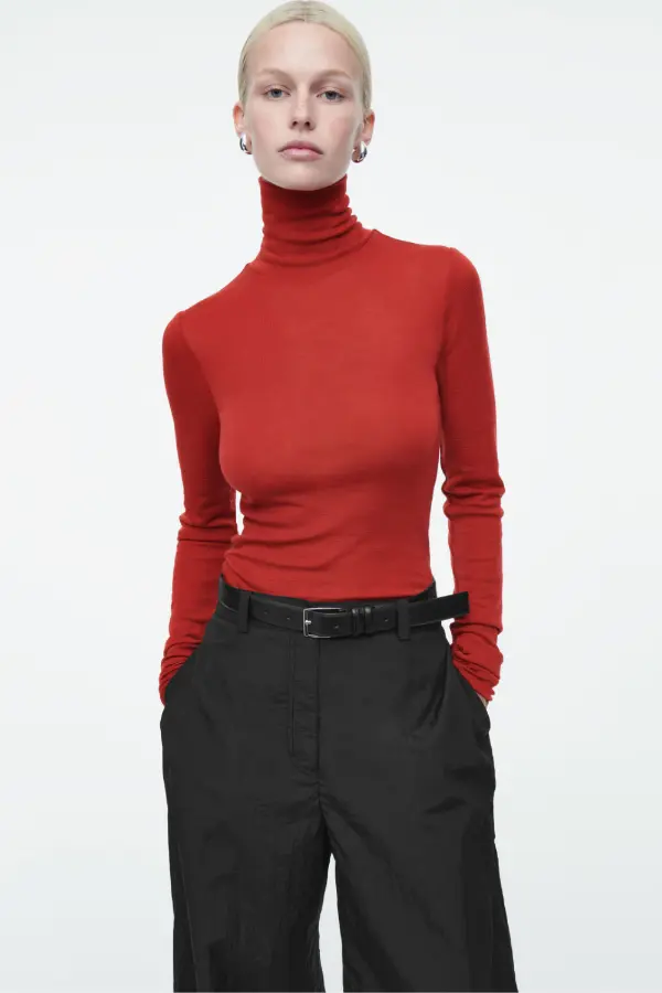 Cute Red Turtleneck