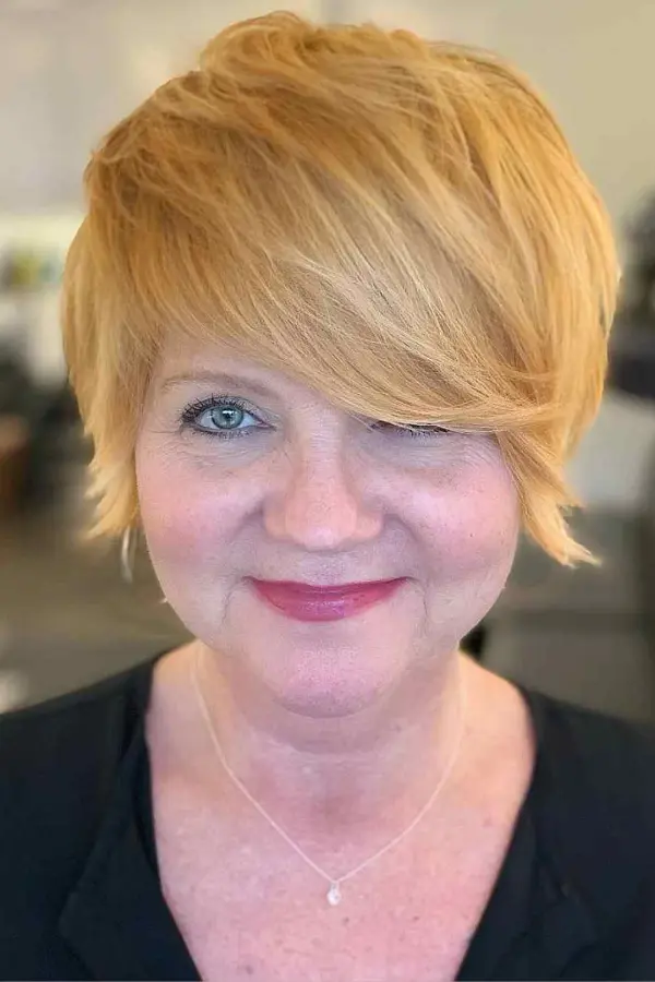 Sassy Hair Older Women Round Face