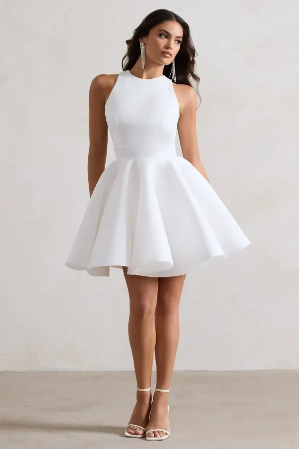 White Graduation Dress College Classy