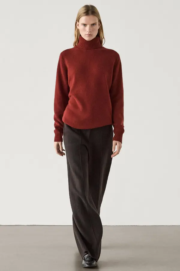 High Neck Sweater Outfit Women