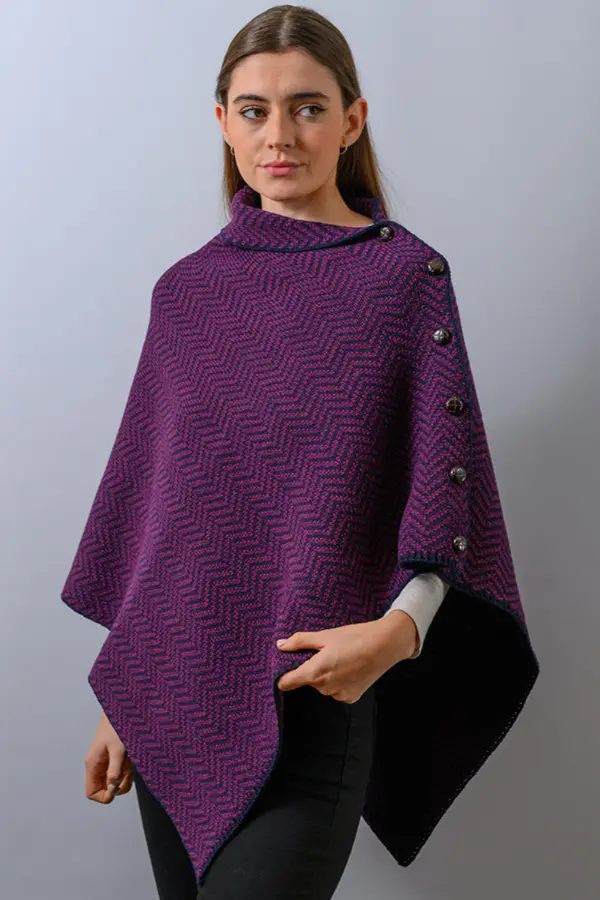 Purple Poncho Outfit