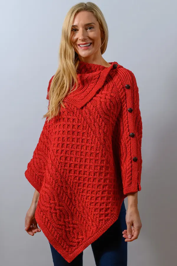 Red Poncho Outfit