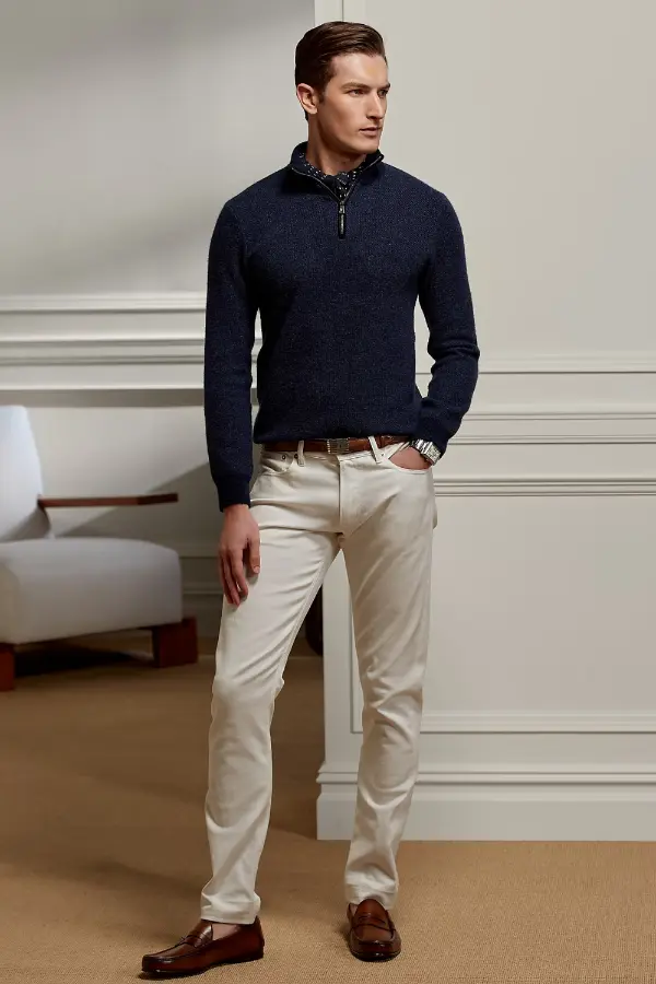 Zip Up Sweater Men