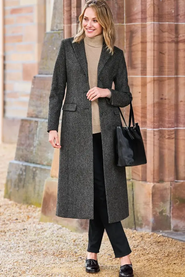 Grey Long Coat Outfit