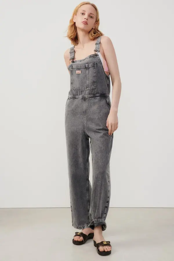 Gray Overalls Outfit