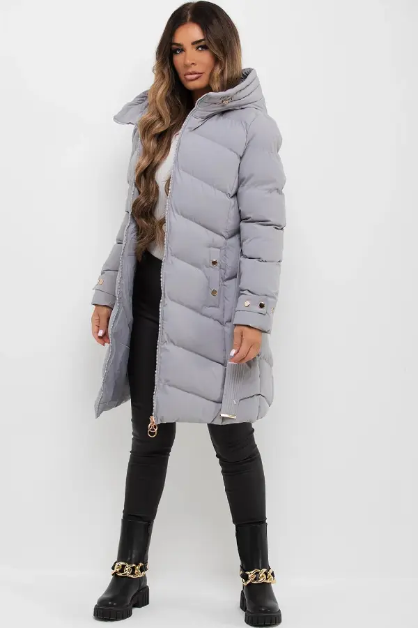 Grey Puffer Jacket Outfit