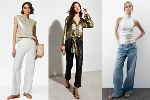 Metallic Tops Women