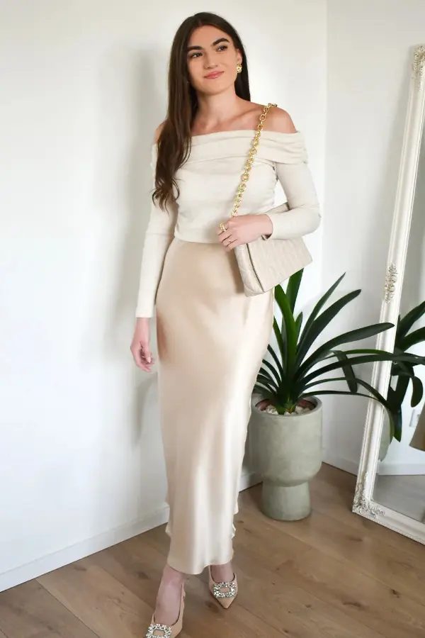 Silk Maxi Skirt Outfit