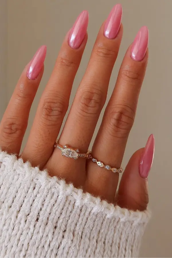 Simple Pink Nails