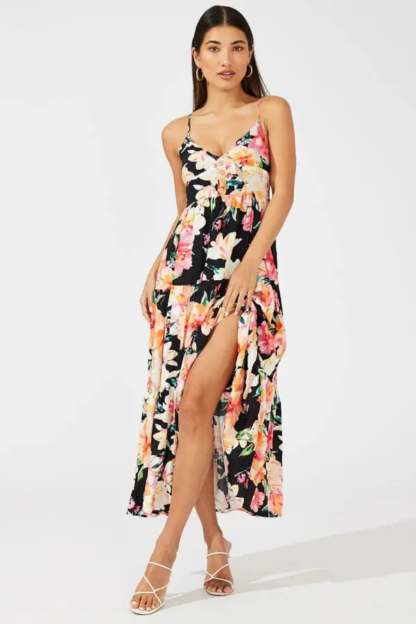 Sleeveless Floral Dress