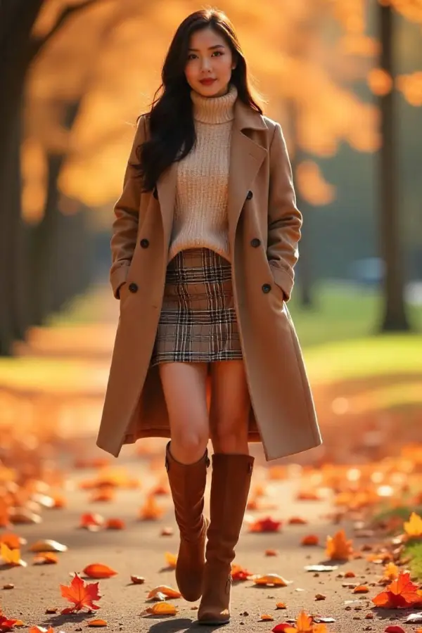 Suede Knee High Boots Outfit