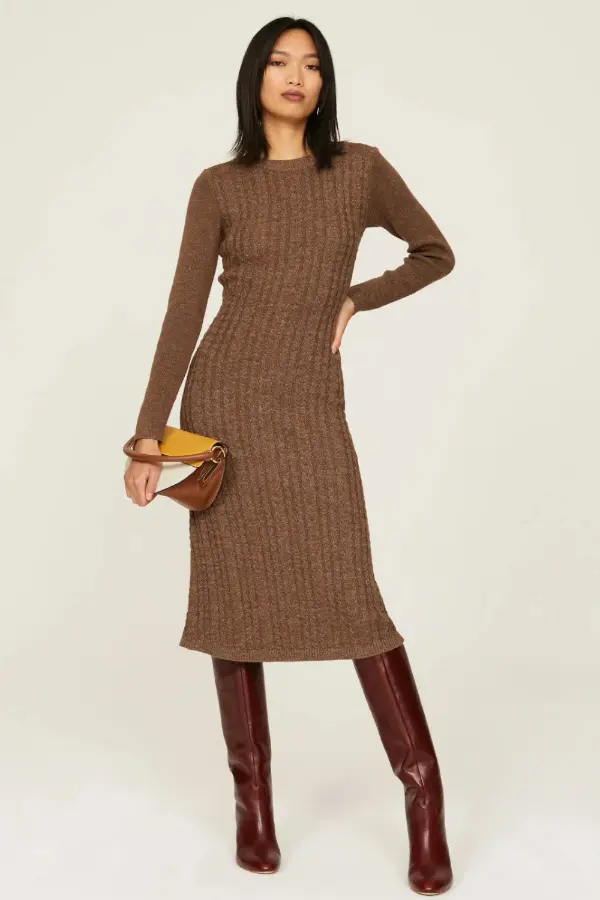 Sweater Dress With Boots