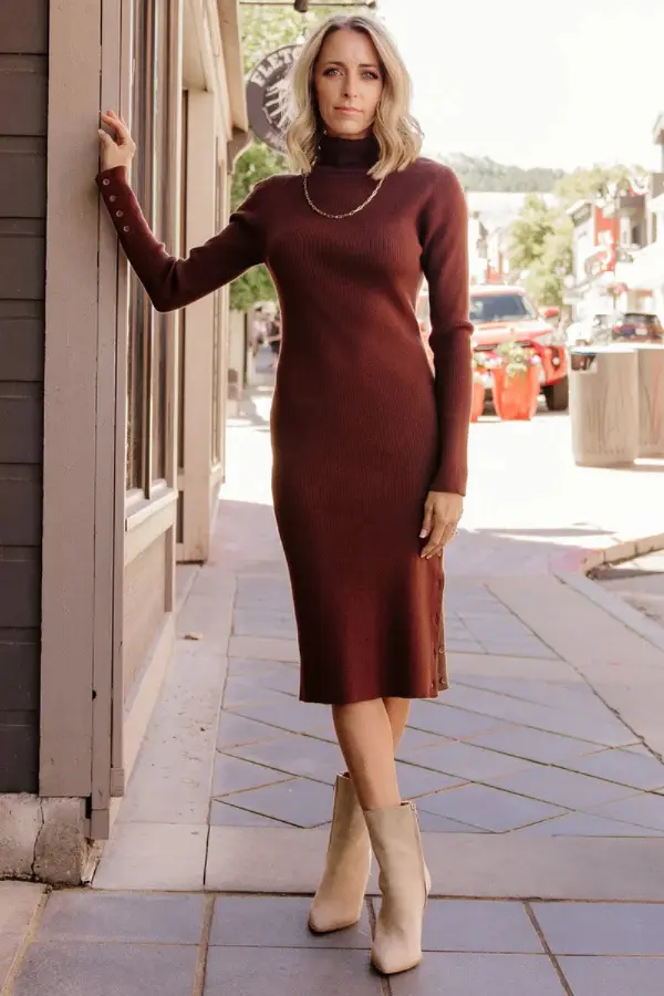 Turtleneck Sweater Dress