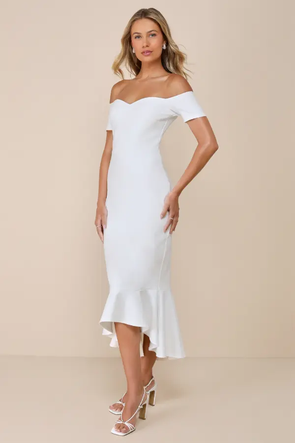 White Off Shoulder Dress
