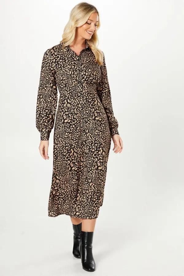 Animal Print Midi Dress