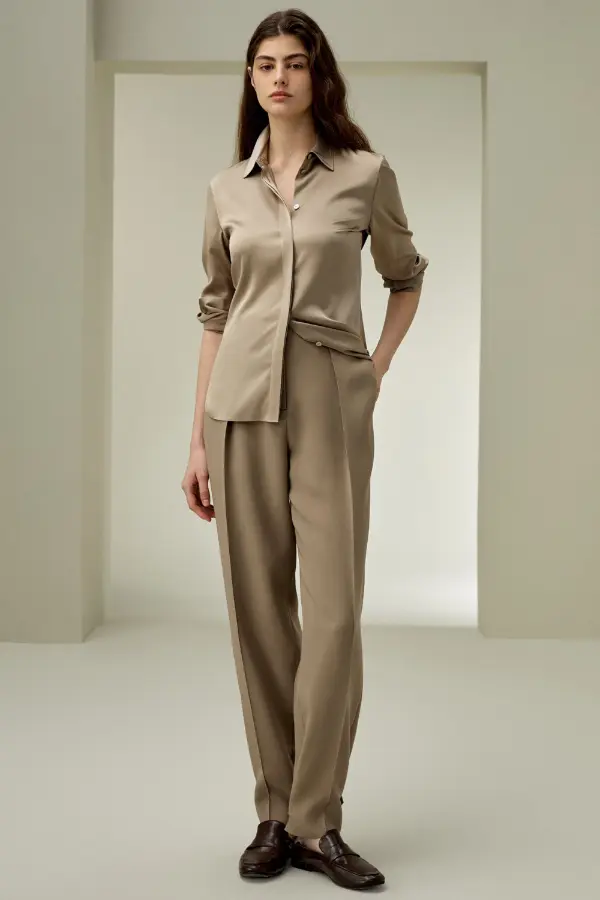Silk Blouse Outfit