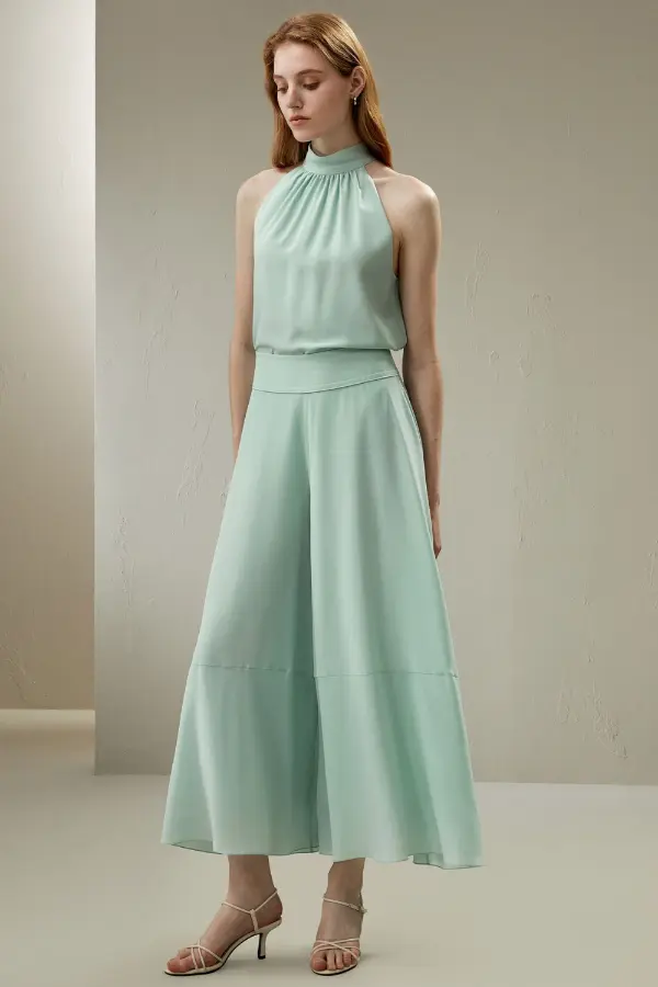 Silk Palazzo Pants Outfit