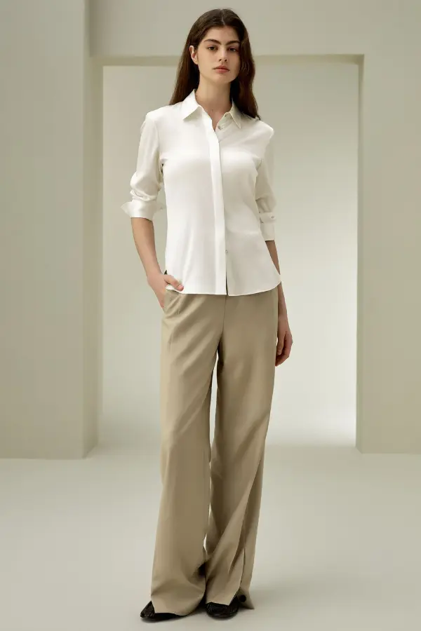 White Silk Blouse