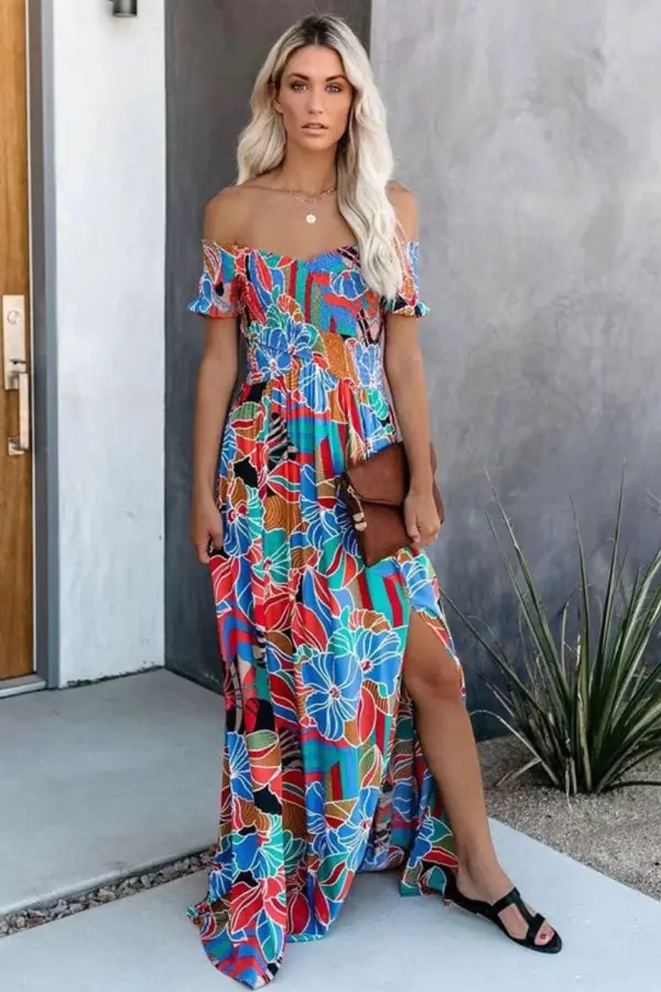 Boho Floral Maxi Dress