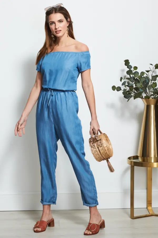 Denim Jumpsuit Casual Outfit