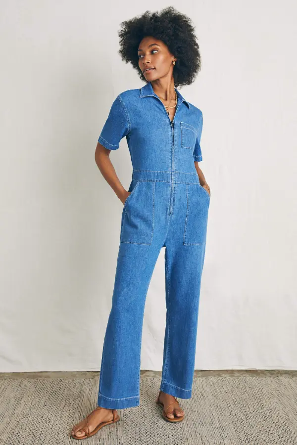 Denim Jumpsuit Outfit Black Women
