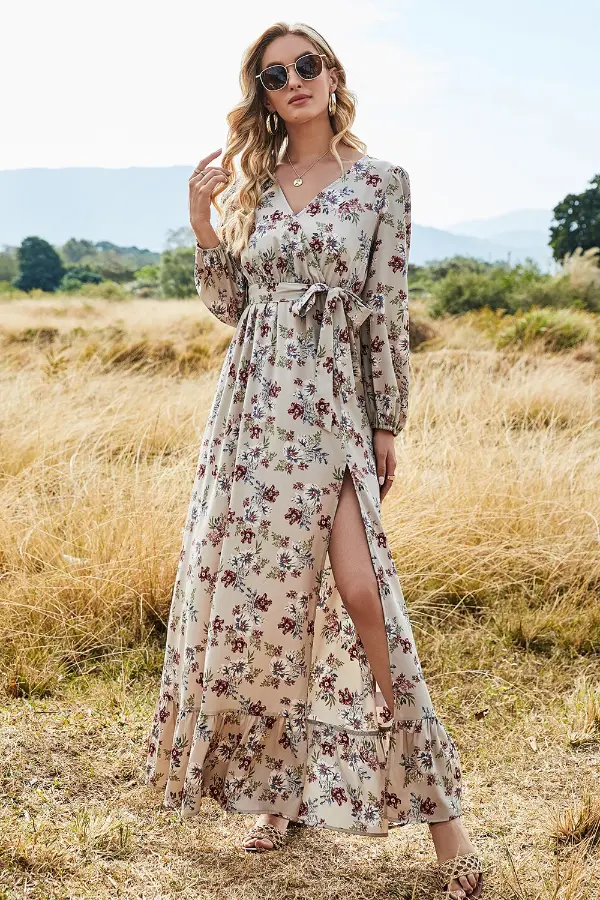 Long Sleeve Floral Maxi Dress