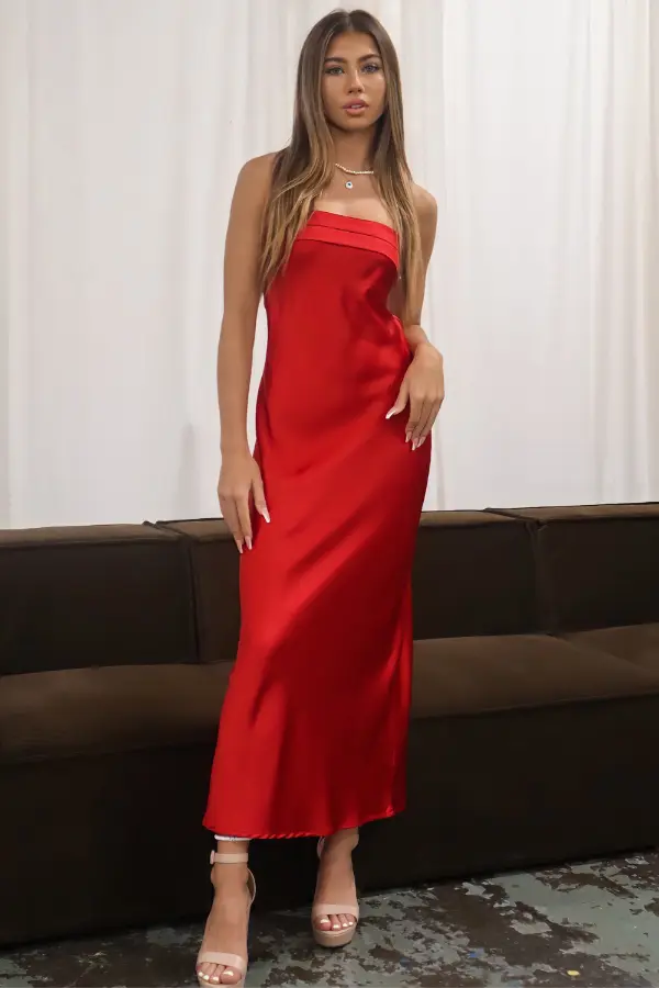 Satin Cocktail Dress
