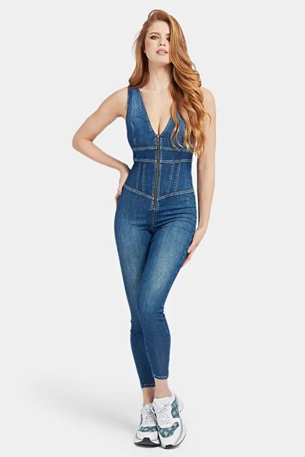 Tight Denim Jumpsuit Outfit