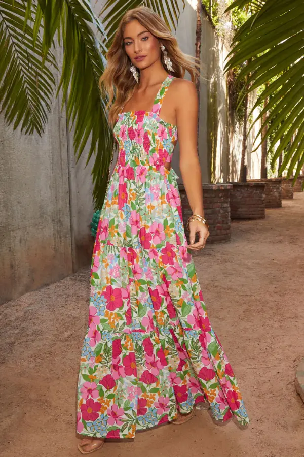 Floral Maxi Dress Outfit Summer