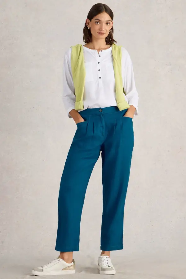 Blue Linen Pants Outfit