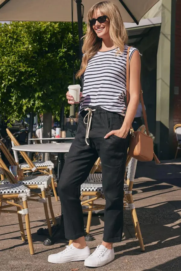 Linen Pants With Sneakers