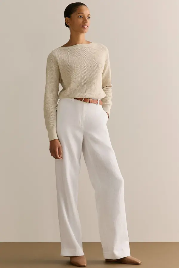Linen Pants and Sweater Outfit