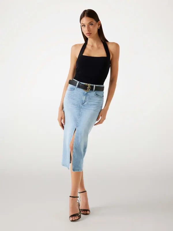 What to Wear With a Jean Skirt