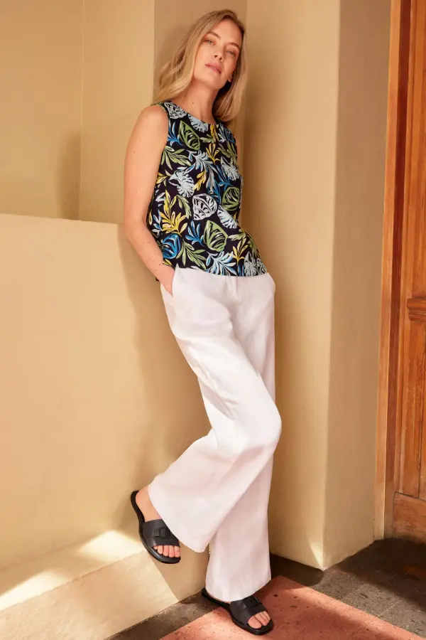 White Linen Pants Outfit