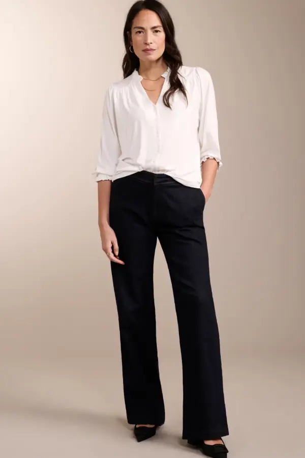 White Shirt and Black Pants Outfit