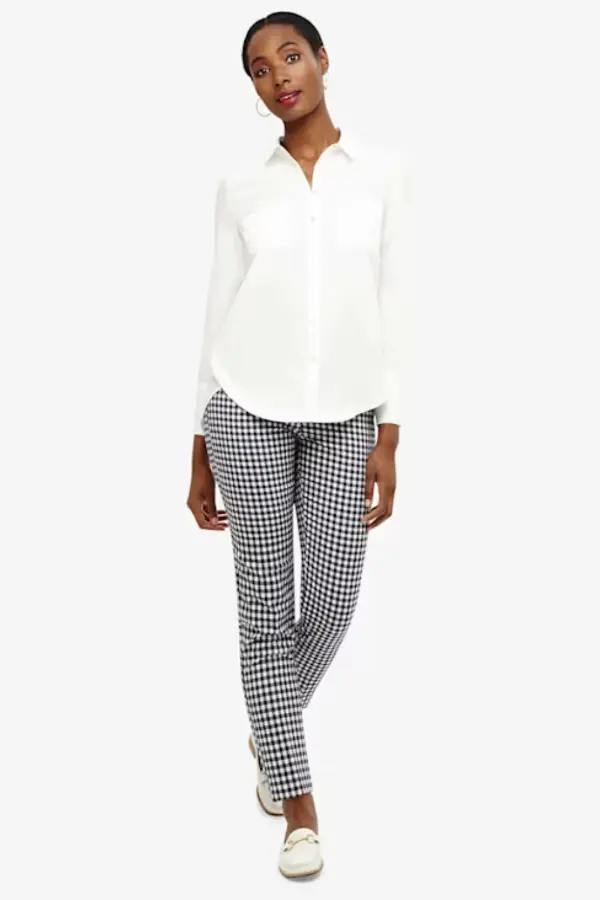 Gingham Pants Outfit Work