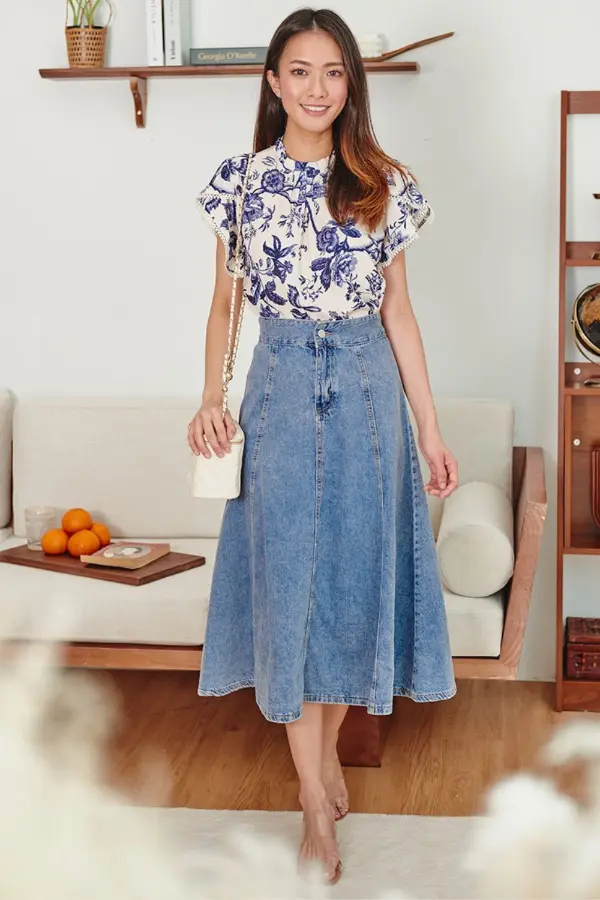 How to Style Jean Skirt