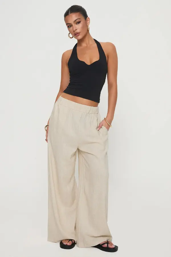 Wide Leg Linen Pants