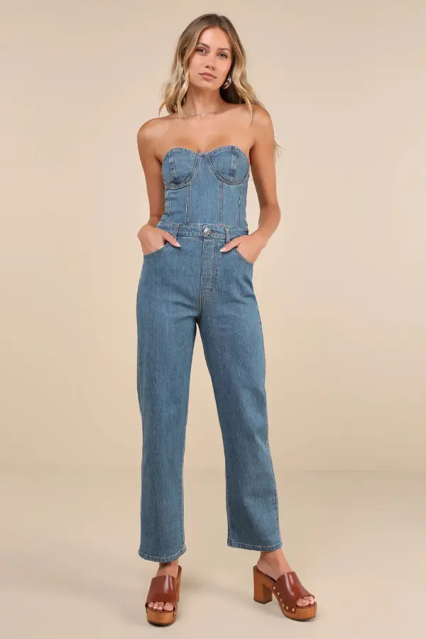 Denim Jumpsuit Summer Outfit