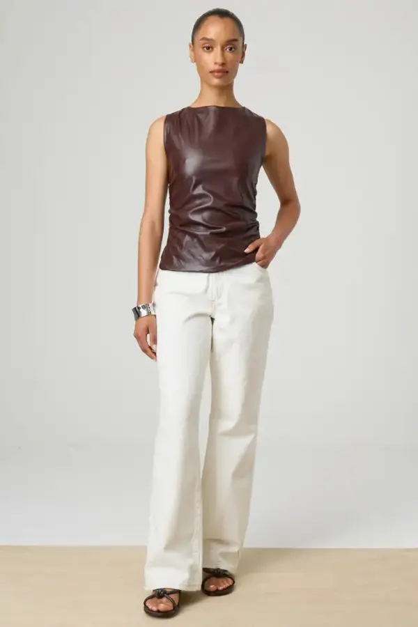 Faux Leather Top Outfit