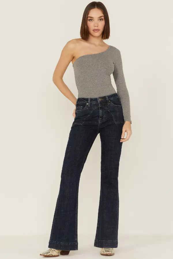 Flare Jeans Cowboy Boots Outfit