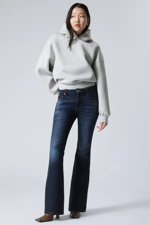 Flare Jeans and Hoodie Outfit