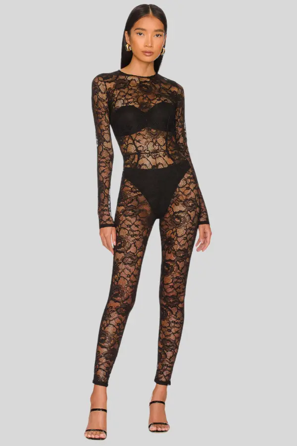 Lace Catsuit Outfit