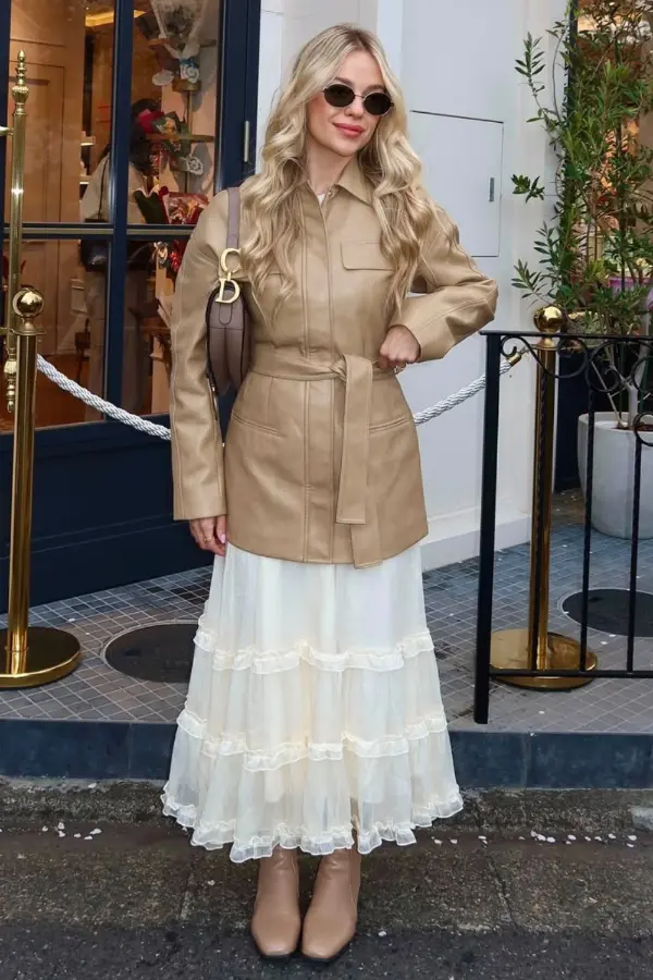 Ruffle Skirt Outfit Winter