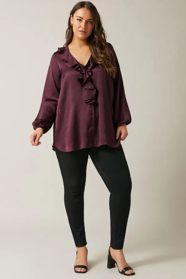 Satin Blouse Plus Size