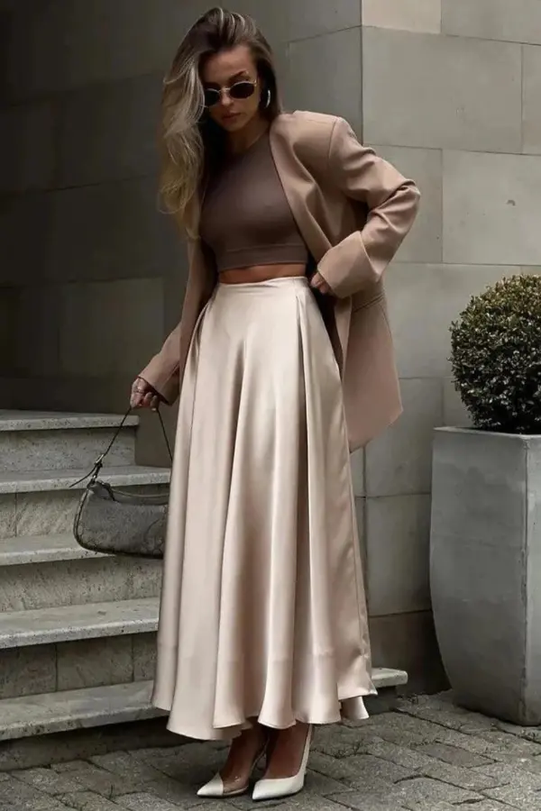 Satin Maxi Skirt