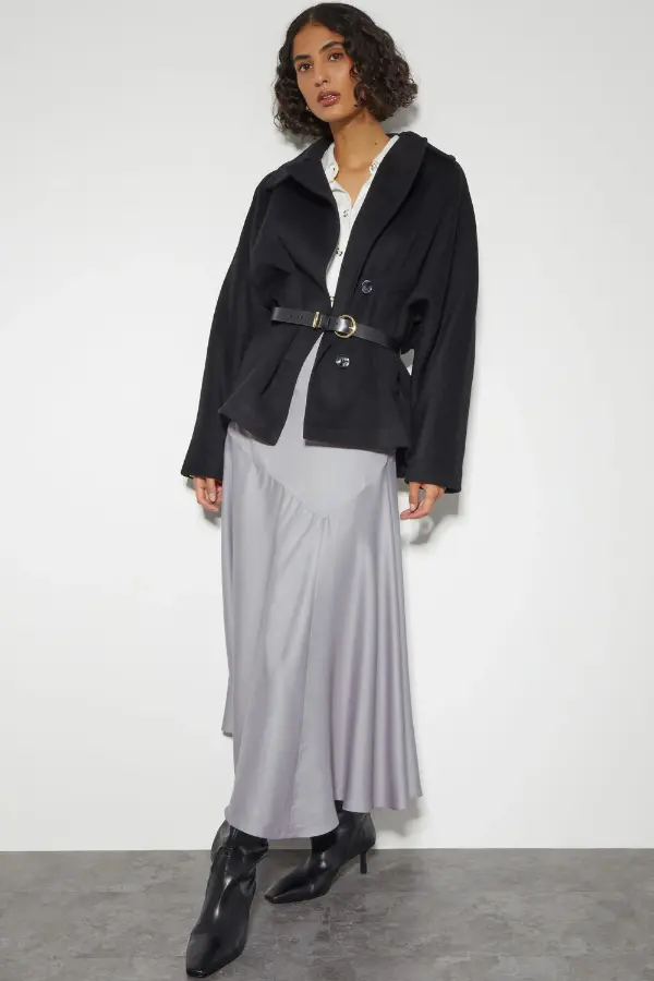 Satin Skirt Fall Outfit