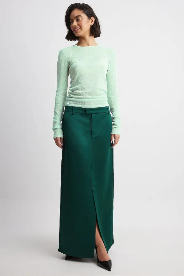 Satin Skirt Modest Outfit