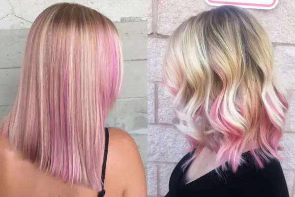 Blonde With Pink Highlights
